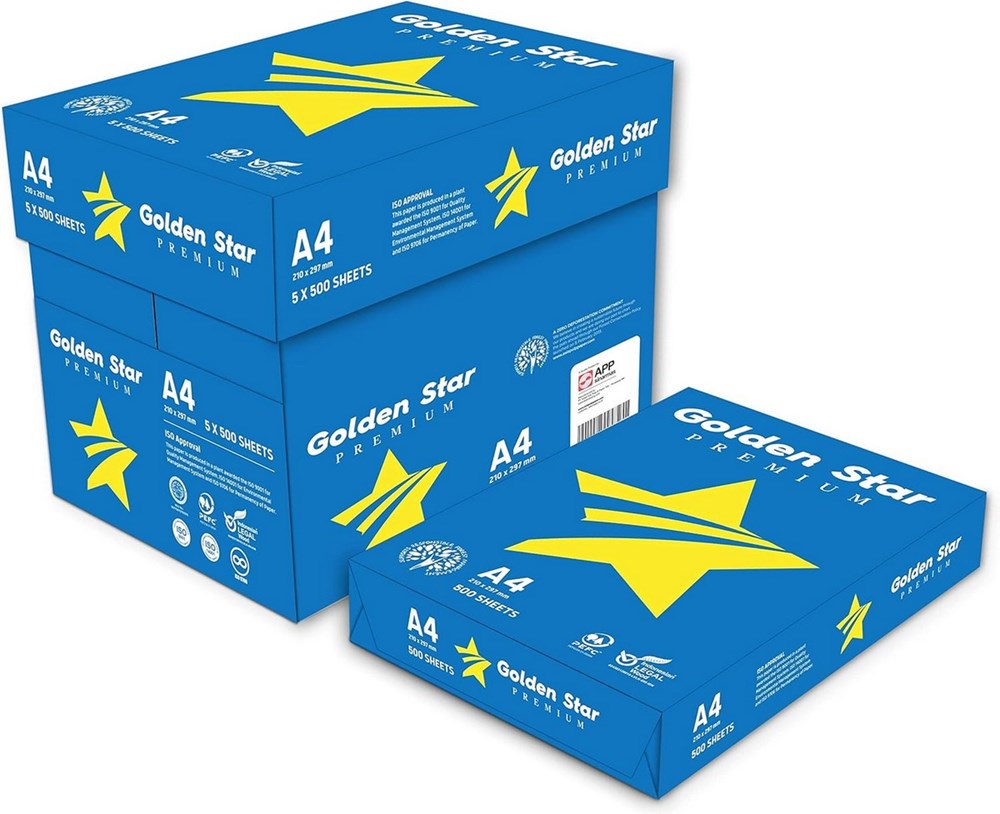 ST GOLDEN STAR COPIER PAPER 500 SHEETS X5